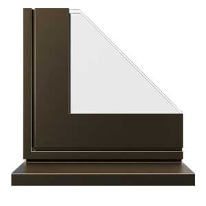 mid bronze metallic aluminium windows