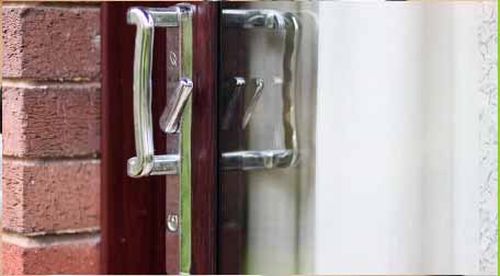 patio doors chrome handle