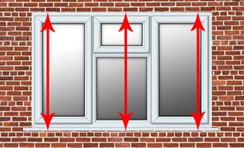 measuring the height of a upvc window