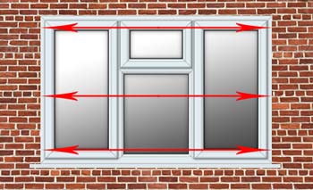measuring the width of a upvc window